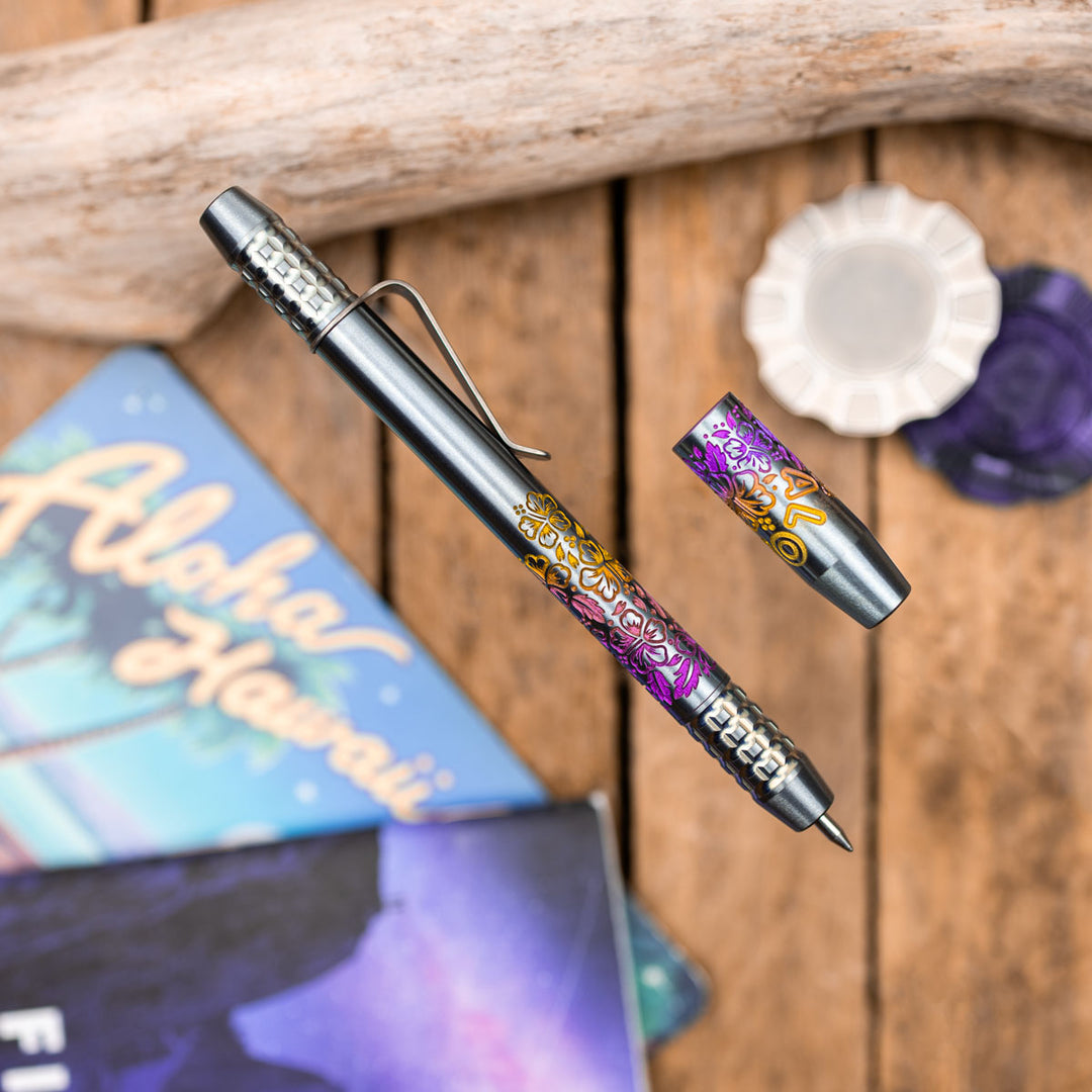 Titanium TechLiner Grid Pen -- Sunset Ano Aloha (Burnished)