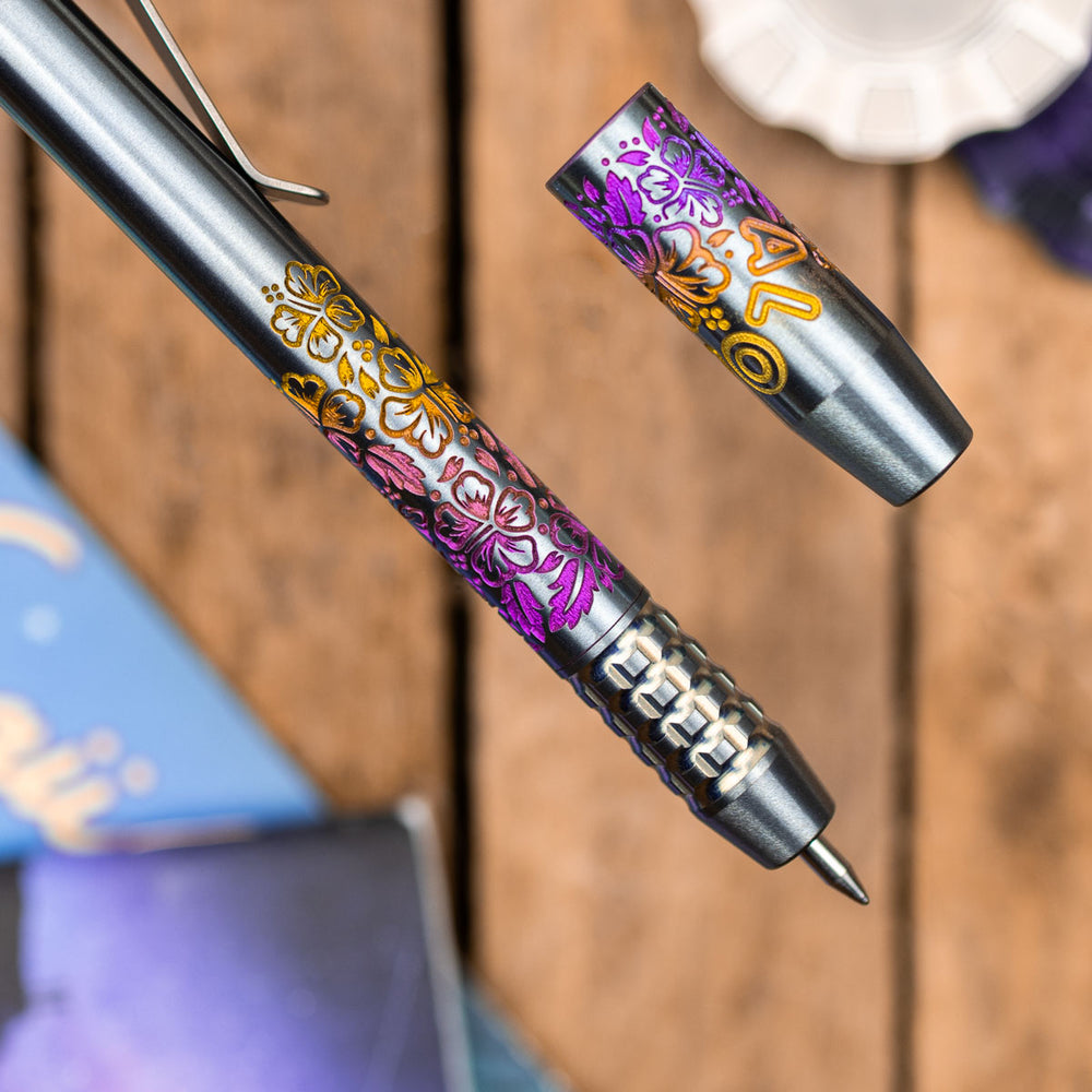 Titanium TechLiner Grid Pen -- Sunset Ano Aloha (Burnished)