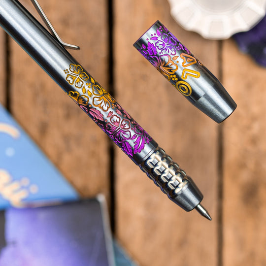 Titanium TechLiner Grid Pen -- Sunset Ano Aloha (Burnished)