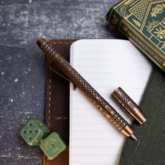 Copper TechLiner Grid Pen -- Celtic Clover (Acid Washed)