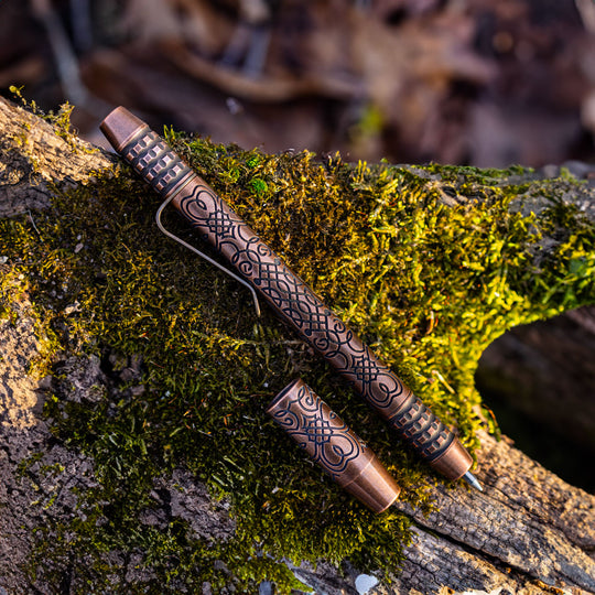 Copper TechLiner Grid Pen -- Celtic Clover (Acid Washed)