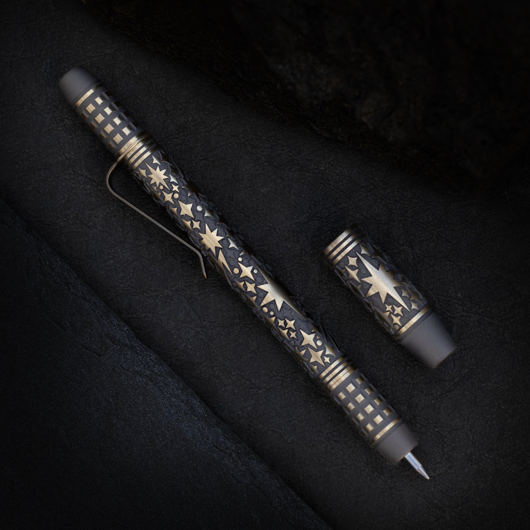 Titanium TechLiner Grid Pen -- Galaxy LE (Matte TRD / Bronze Ano)