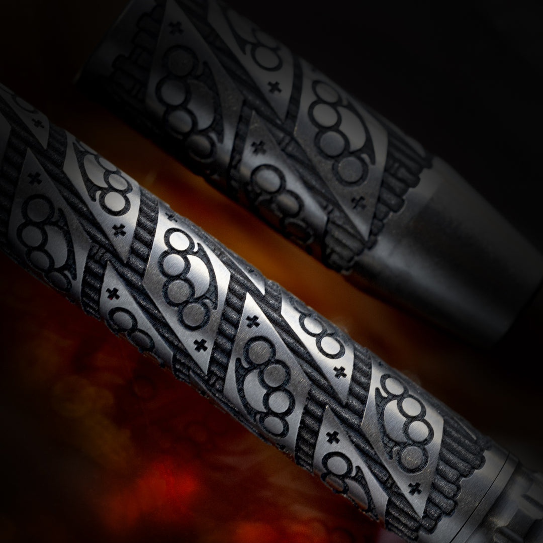 Titanium TechLiner Grid Pen --  BRNLY Brawler LE (Tumbled / Laser Black)