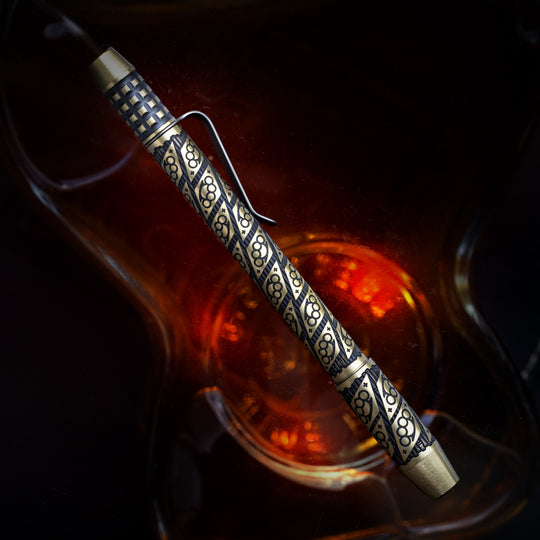 Brass TechLiner Grid Pen -- BRNLY Brawler LE (Acid Washed / Burnished)
