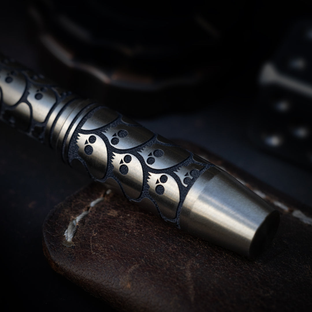 Titanium TechLiner Grid Pen --  Playge Pandemic LE (Hand Sanded TRD / Bronze Ano)