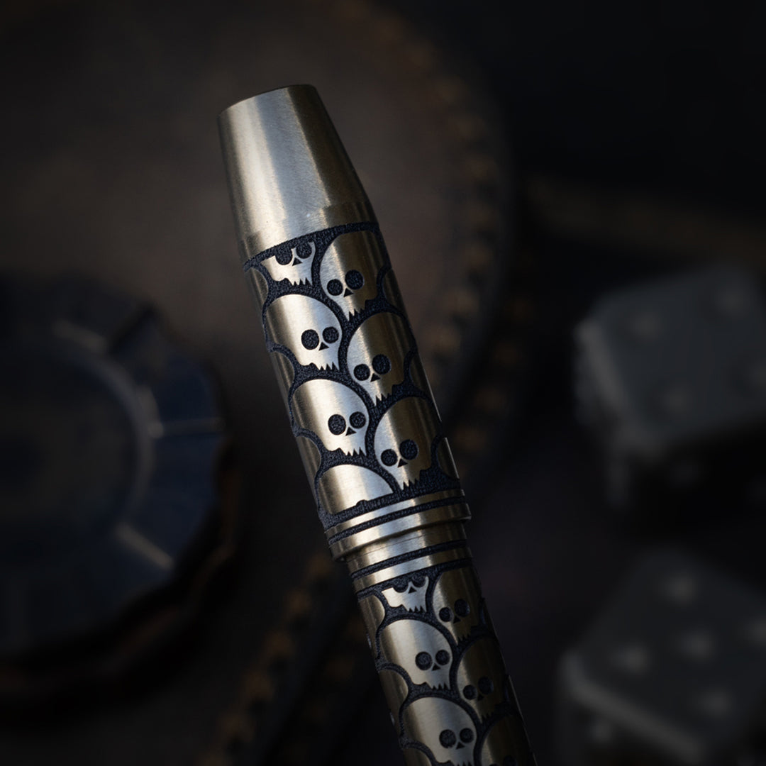 Titanium TechLiner Grid Pen --  Playge Pandemic LE (Hand Sanded TRD / Bronze Ano)