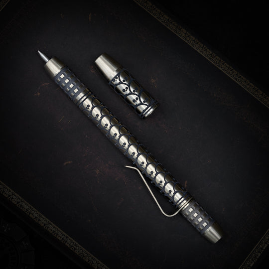 Titanium TechLiner Grid Pen --  Playge Pandemic LE (Hand Sanded TRD / Bronze Ano)