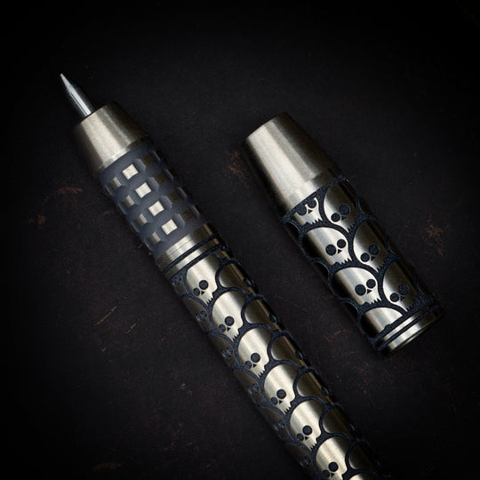 Titanium TechLiner Grid Pen --  Playge Pandemic LE (Hand Sanded TRD / Bronze Ano)