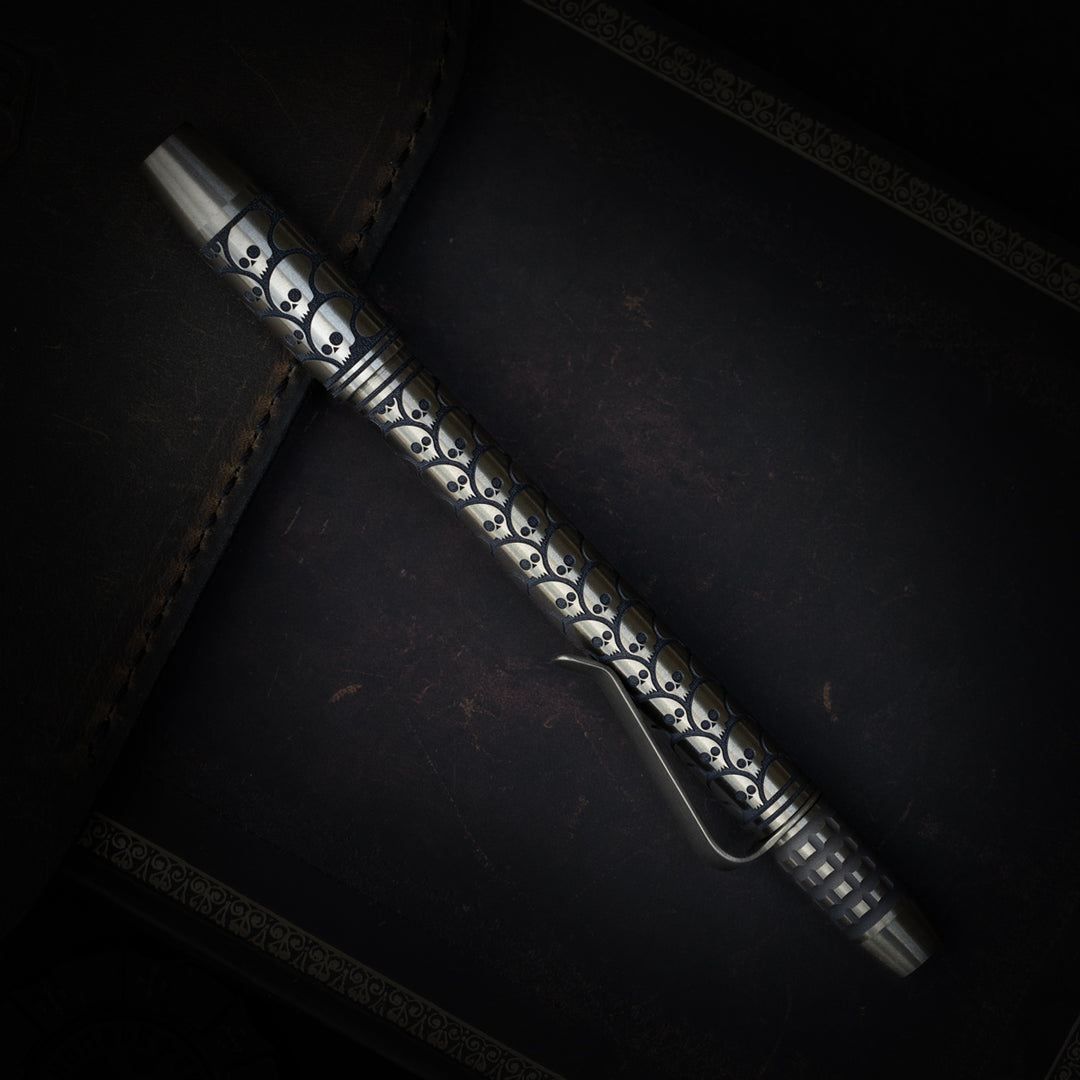 Titanium TechLiner Grid Pen --  Playge Pandemic LE (Hand Sanded TRD / Bronze Ano)