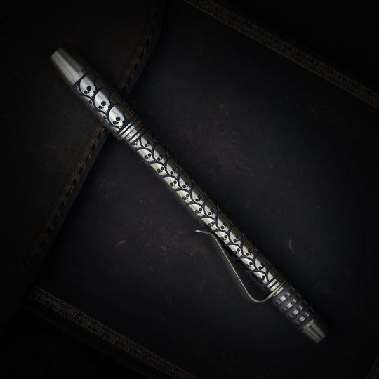 Titanium TechLiner Grid Pen --  Playge Pandemic LE (Hand Sanded TRD / Bronze Ano)