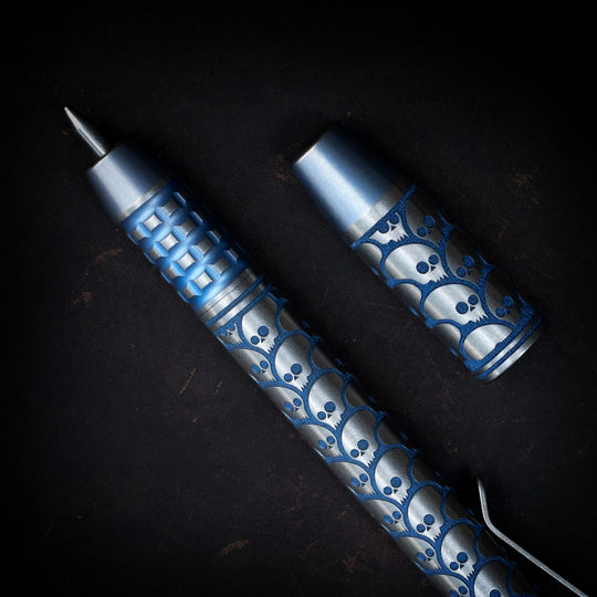 Titanium TechLiner Grid Pen --  Playge Pandemic LE (Blue Ano)