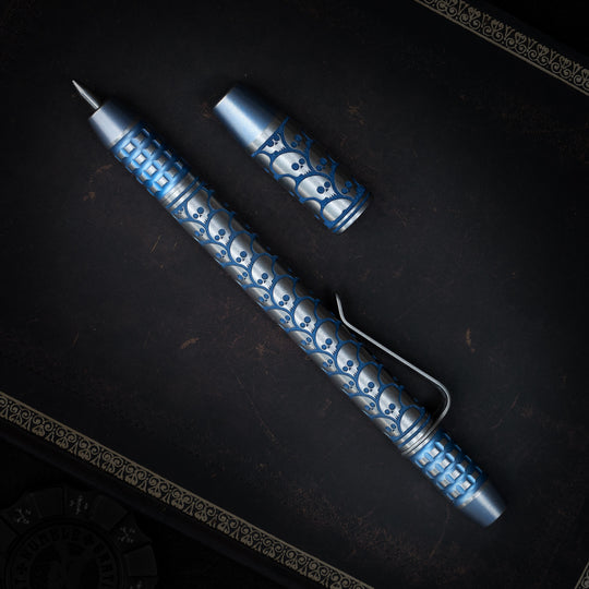 Titanium TechLiner Grid Pen --  Playge Pandemic LE (Blue Ano)