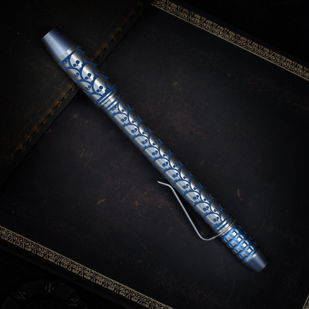 Titanium TechLiner Grid Pen --  Playge Pandemic LE (Blue Ano)