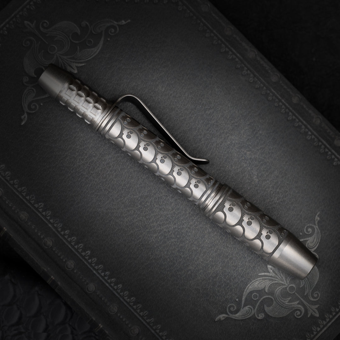 Titanium TechLiner Grid Pen -- SS Playge Pandemic LE (Tumbled)