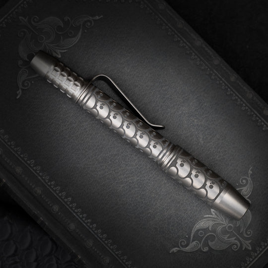 Titanium TechLiner Grid Pen -- SS Playge Pandemic LE (Tumbled)
