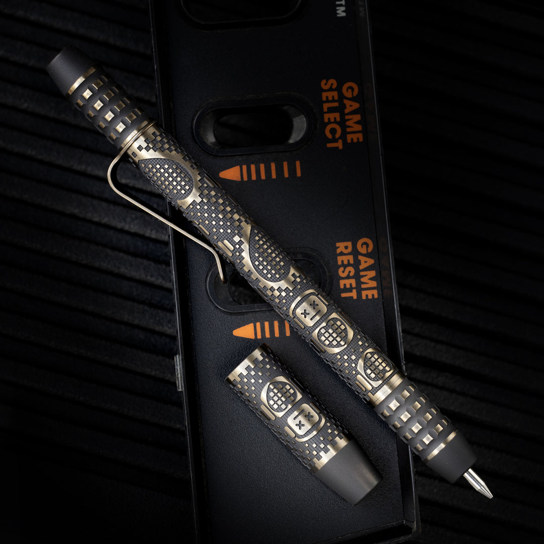 Titanium TechLiner Grid Pen -- Inverse Robot Heart (FallOut TRD /  Bronze Ano)