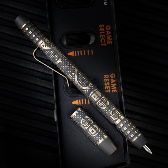 Titanium TechLiner Grid Pen -- Inverse Robot Heart (FallOut TRD /  Bronze Ano)