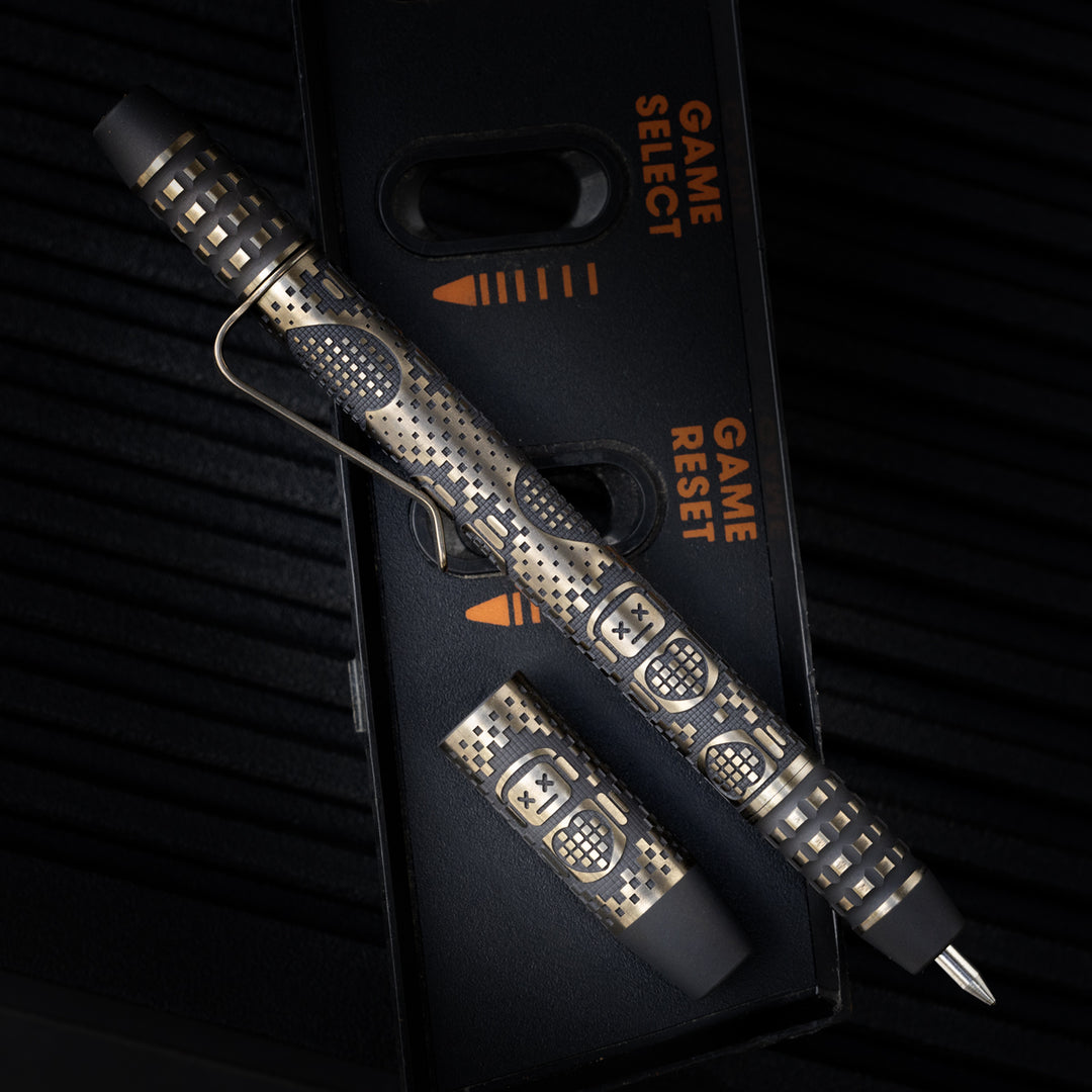 Titanium TechLiner Grid Pen -- Robot Heart (FallOut TRD /  Bronze Ano)