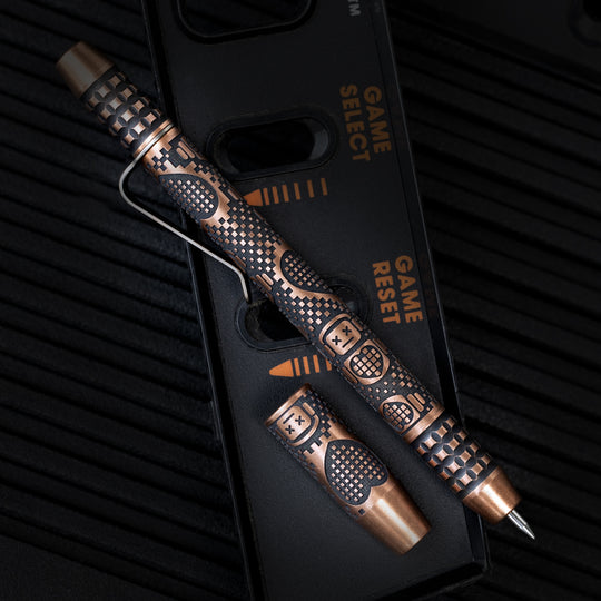 Copper TechLiner Grid Pen -- Inverse Robot Heart (Acid Washed)