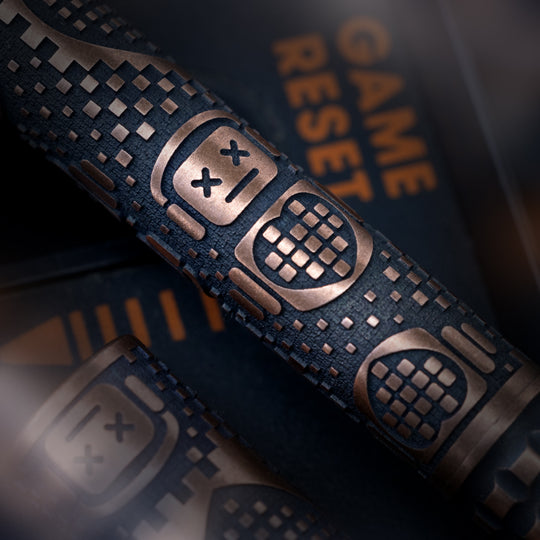 Copper TechLiner Grid Pen -- Inverse Robot Heart (Acid Washed)