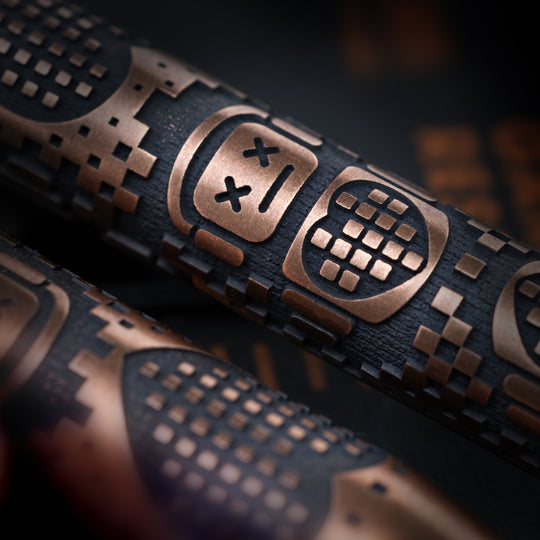 Copper TechLiner Grid Pen -- Robot Heart (Acid Washed)