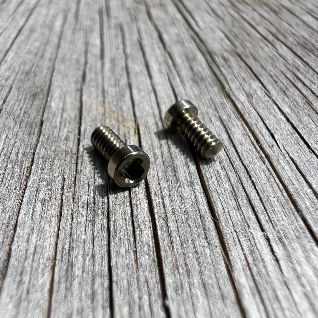 Ti2 Torch Clip Screw Set -- 2x Titanium (Bronze Ano)