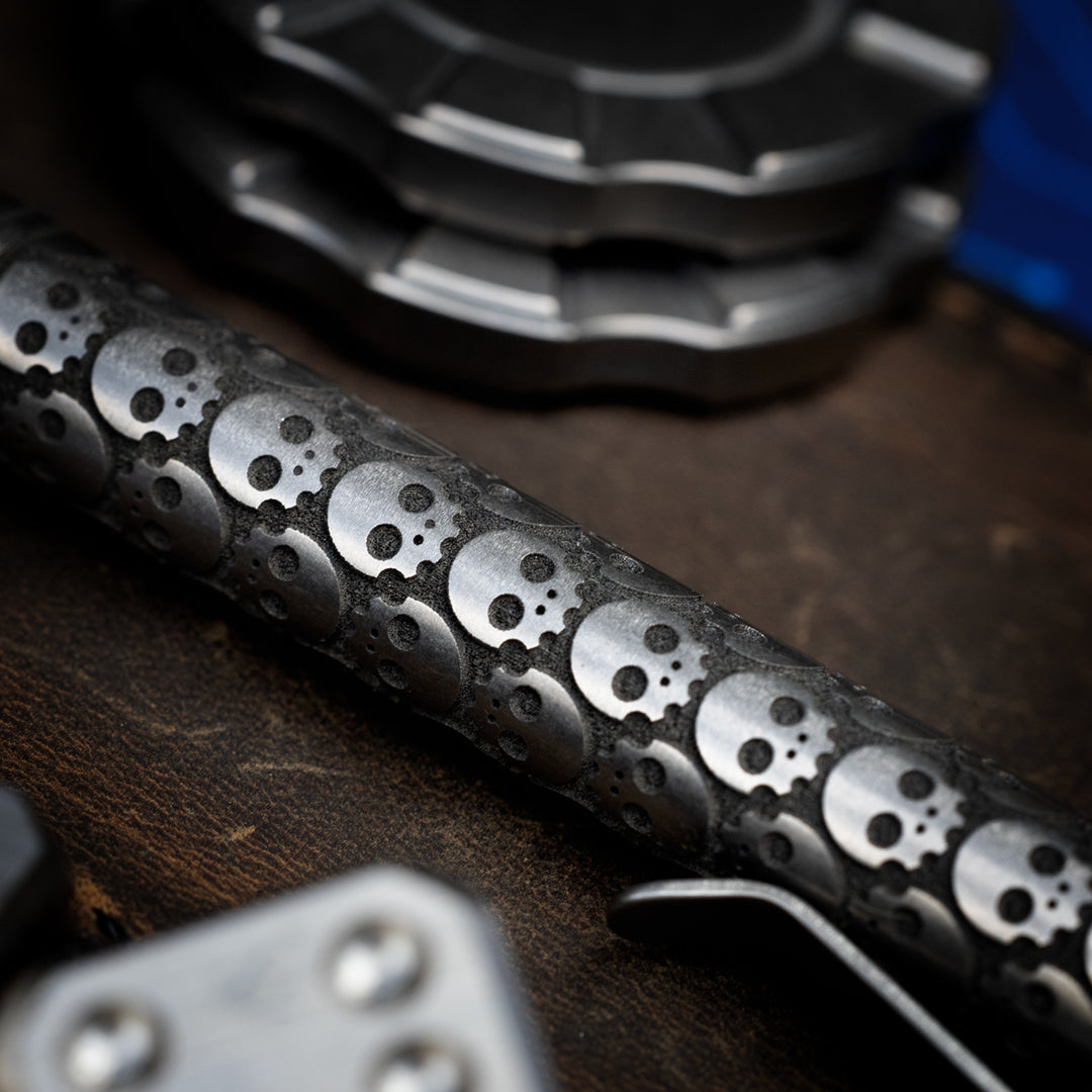 Titanium TechLiner Grid Pen --  Playge LE (Tumbled)