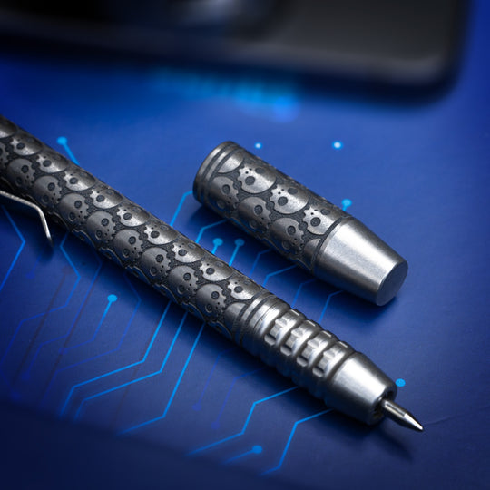 Titanium TechLiner Grid Pen --  Playge LE (Tumbled)