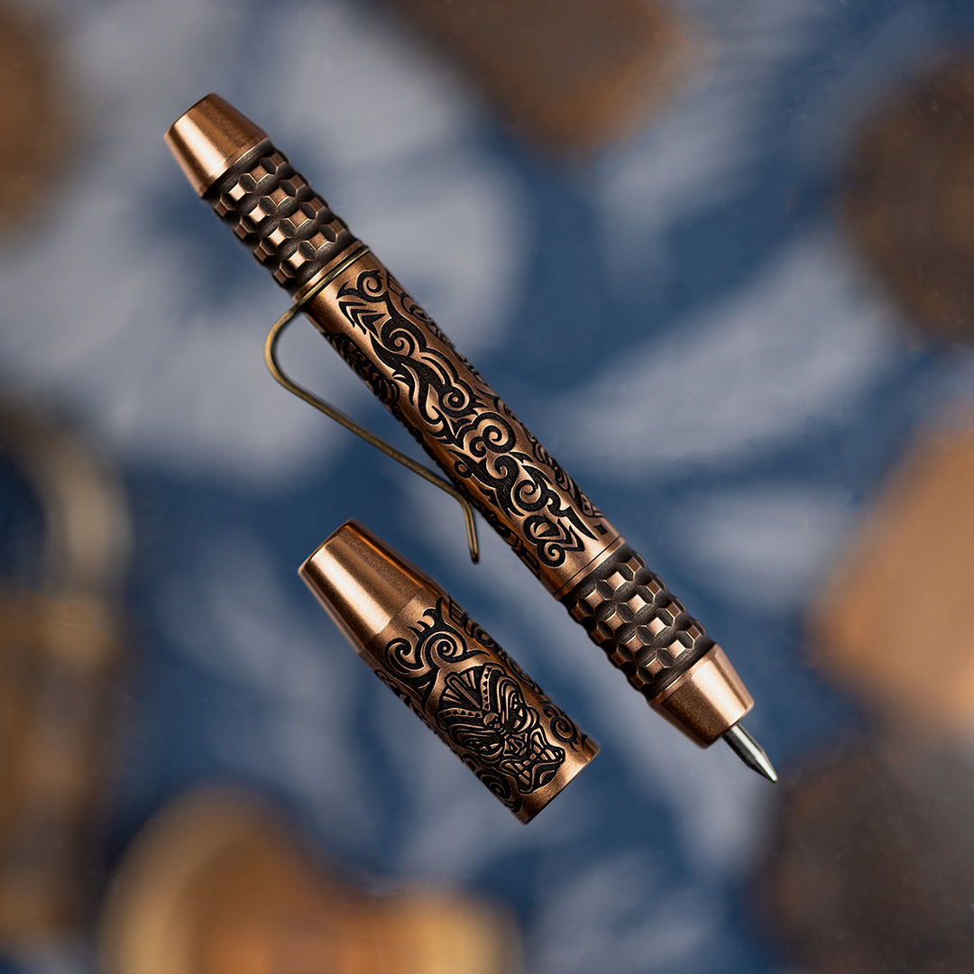 Copper TechLiner Grid Pen -- Tiki LE (Tumbled)
