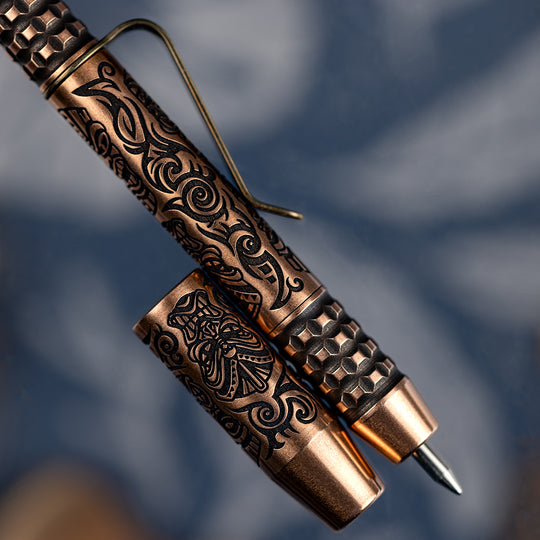 Copper TechLiner Grid Pen -- Tiki LE (Tumbled)