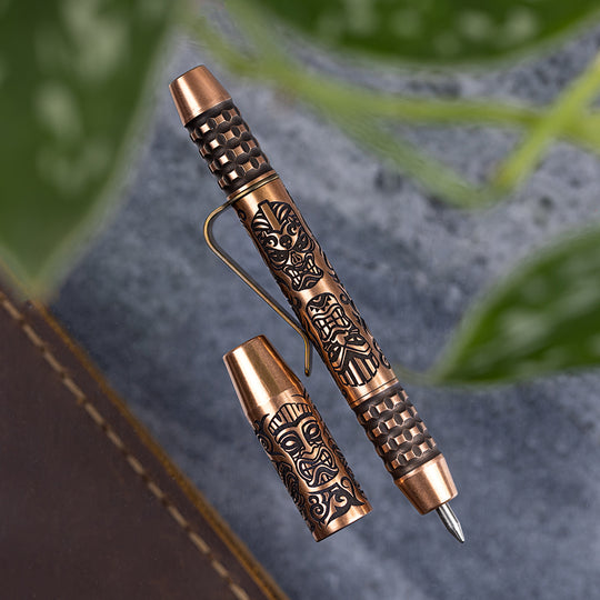Copper TechLiner Grid Pen -- Tiki LE (Tumbled)