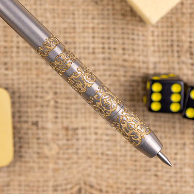 Titanium BoltLiner Grid Pen -- Gold Enamel Ethereal LE (Burnished)