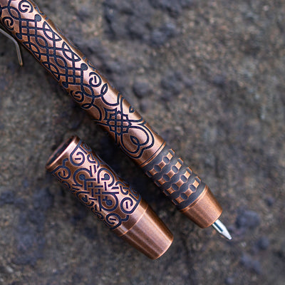 Copper TechLiner Grid Pen -- Celtic Clover (Acid Washed)