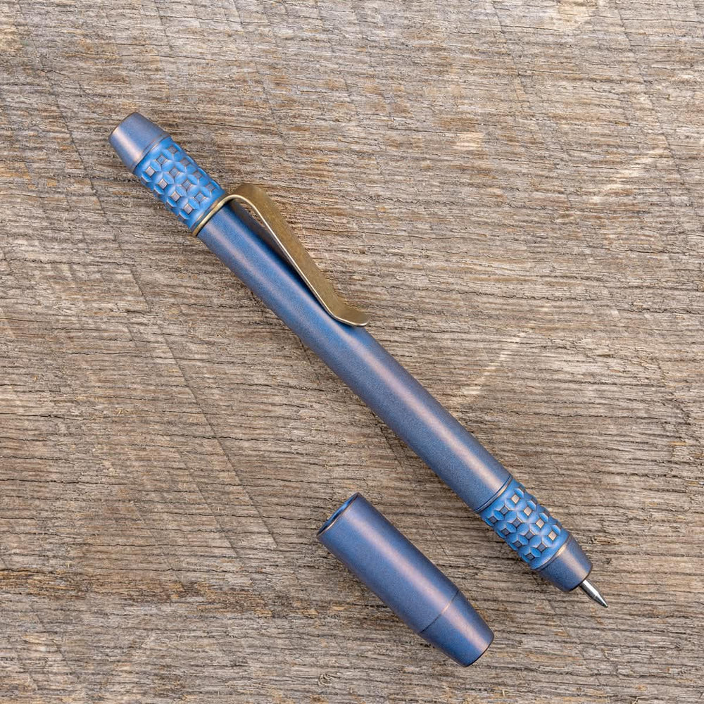Titanium TechLiner Grid Pen -- Anodized (Blue / Bronze)