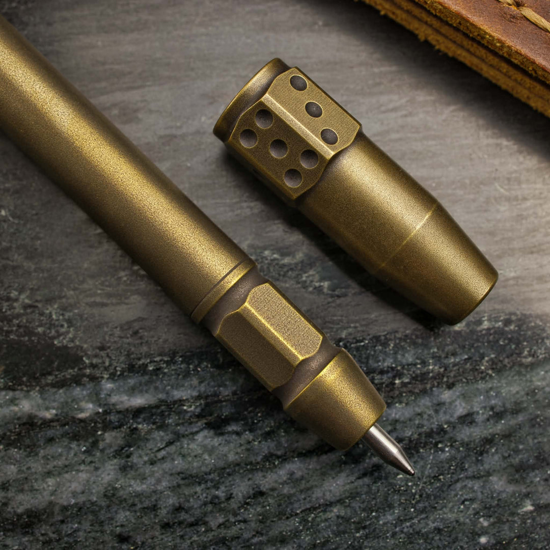 Brass TechLiner Die Cap Pen -- (Acid Washed)