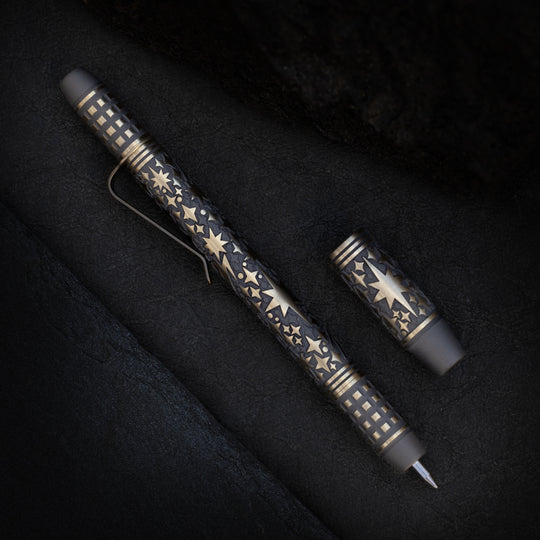 Titanium TechLiner Grid Pen -- Galaxy LE (Matte TRD / Bronze Ano)