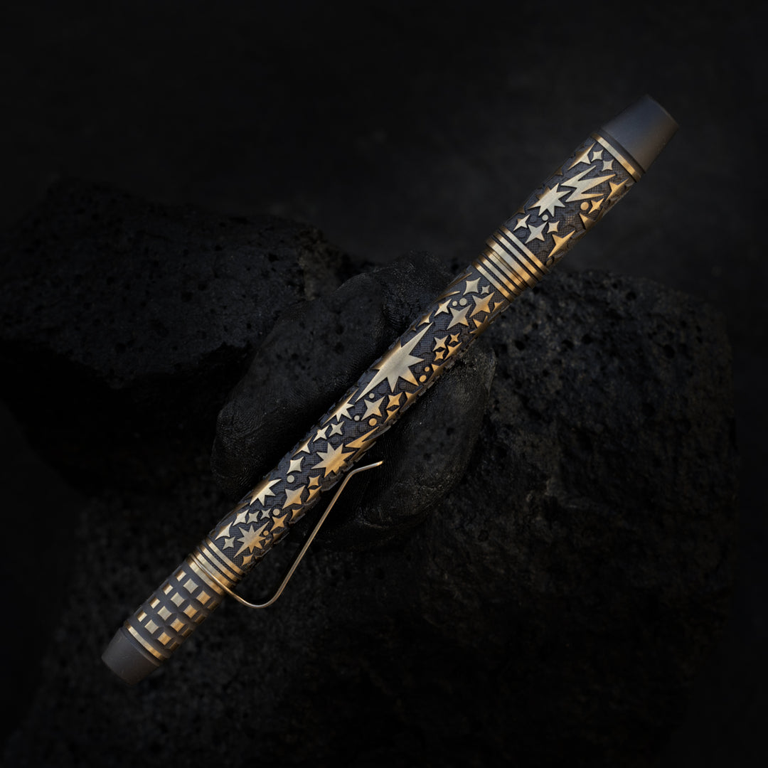 Titanium TechLiner Grid Pen -- Galaxy LE (Matte TRD / Bronze Ano)
