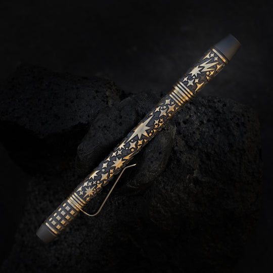 Titanium TechLiner Grid Pen -- Galaxy LE (Matte TRD / Bronze Ano)