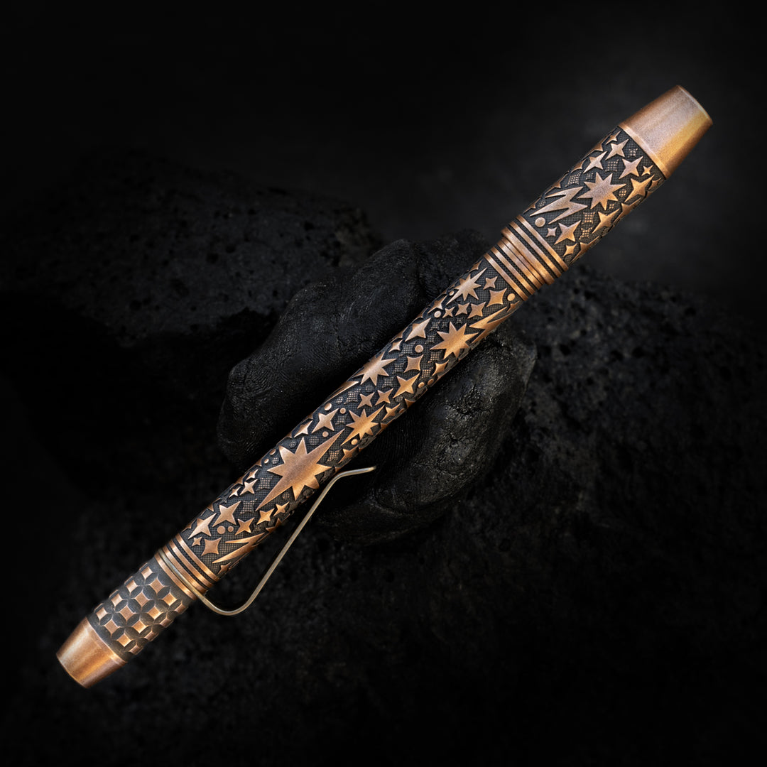 Copper TechLiner Grid Pen -- Galaxy LE (Acid Washed / Burnished)