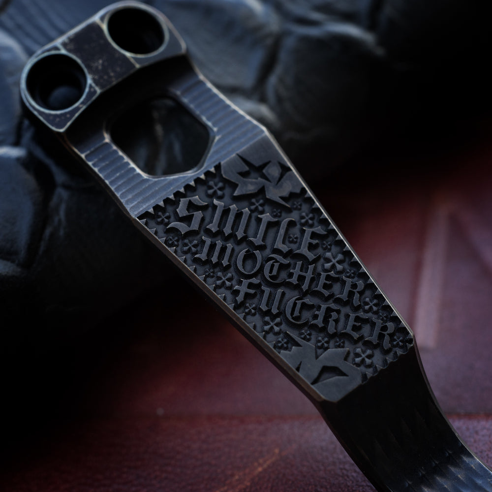 Steel Flame x Ti2 -- 2 Hole Smile MF Clip (Black TRD)