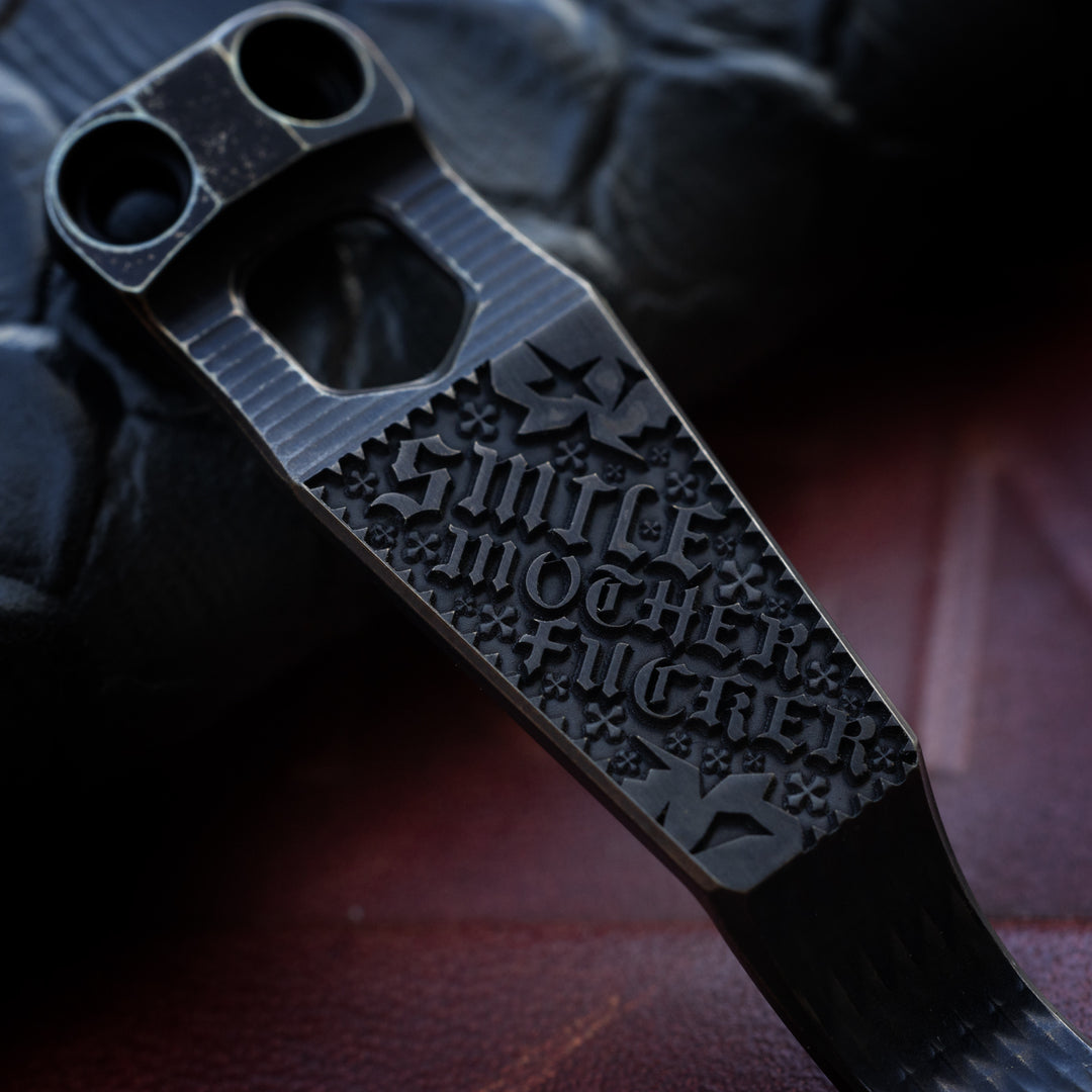 Steel Flame x Ti2 -- 2 Hole Smile MF Clip (Black TRD)