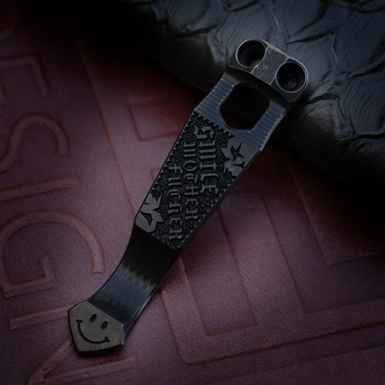 Steel Flame x Ti2 -- 2 Hole Smile MF Clip (Black TRD)
