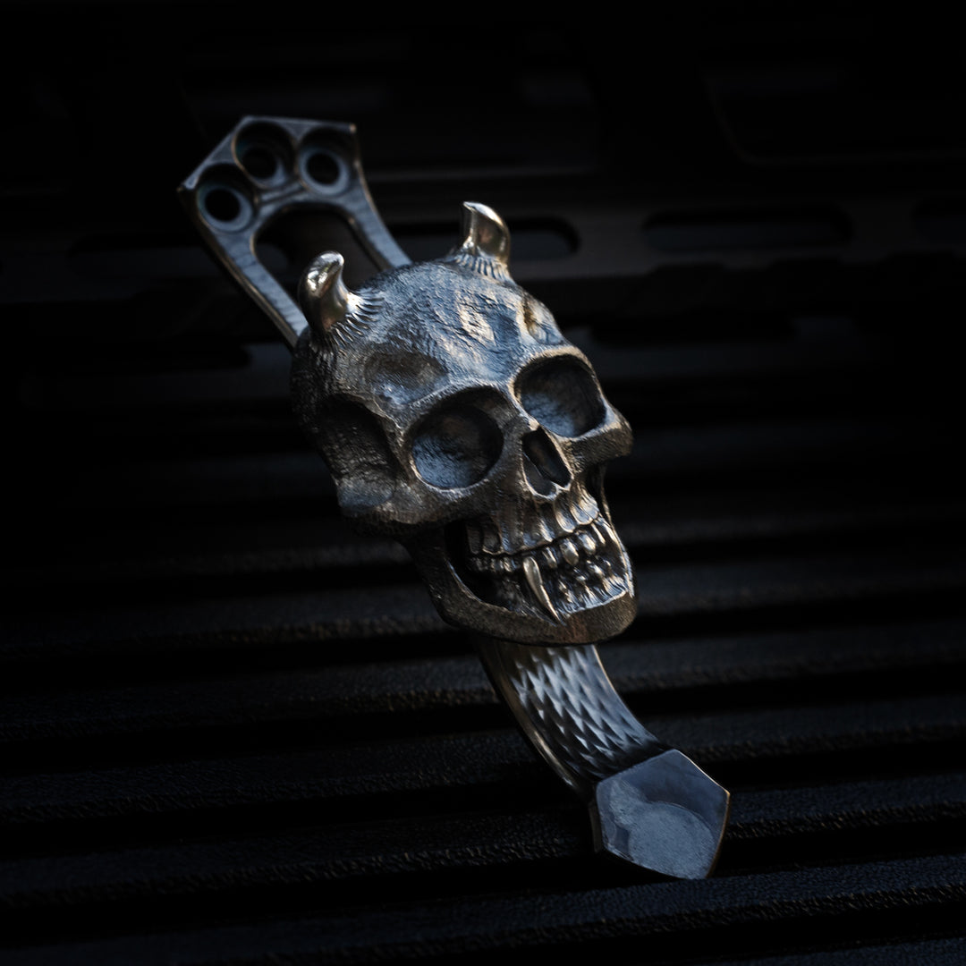 Steel Flame x Ti2 -- 3 Hole Silver Hannya Clip