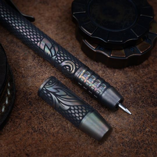 Titanium TechLiner Grid Pen --  Checkered Paisley LE (FallOut TRD)