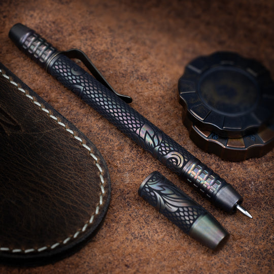 Titanium TechLiner Grid Pen --  Checkered Paisley LE (FallOut TRD)