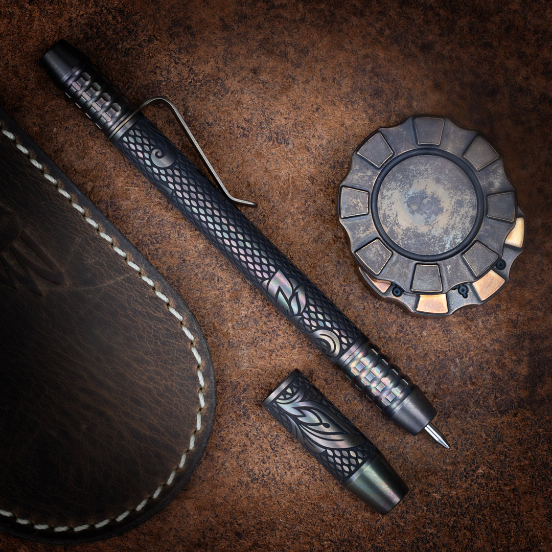 Titanium TechLiner Grid Pen --  Checkered Paisley LE (FallOut TRD)