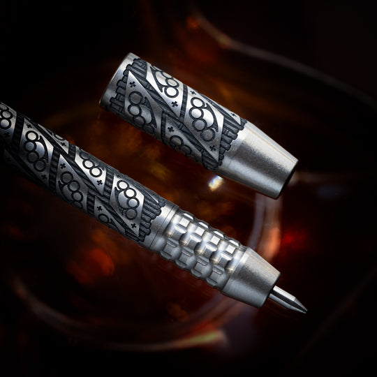 Titanium TechLiner Grid Pen --  BRNLY Brawler LE (Tumbled / Laser Black)