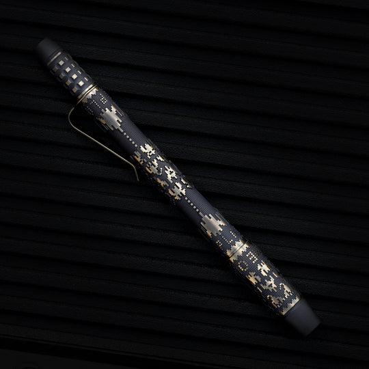 Titanium TechLiner Grid Pen --  Galaga LE (Matte TRD / Bronze Ano)
