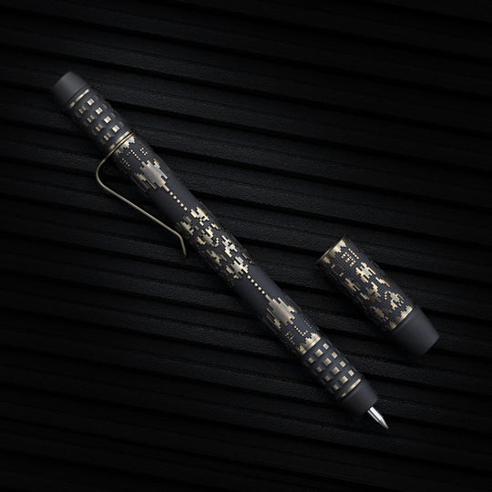 Titanium TechLiner Grid Pen --  Galaga LE (Matte TRD / Bronze Ano)