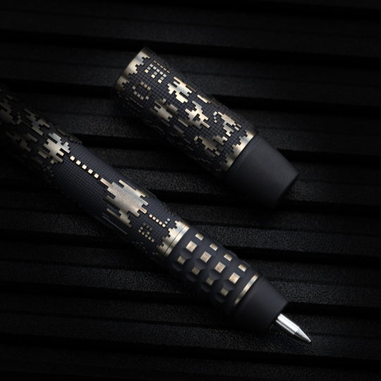 Titanium TechLiner Grid Pen --  Galaga LE (Matte TRD / Bronze Ano)